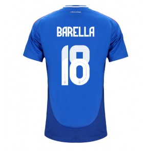 Italija Nicolo Barella #18 Domaci Dres EP 2024 Kratak Rukavima